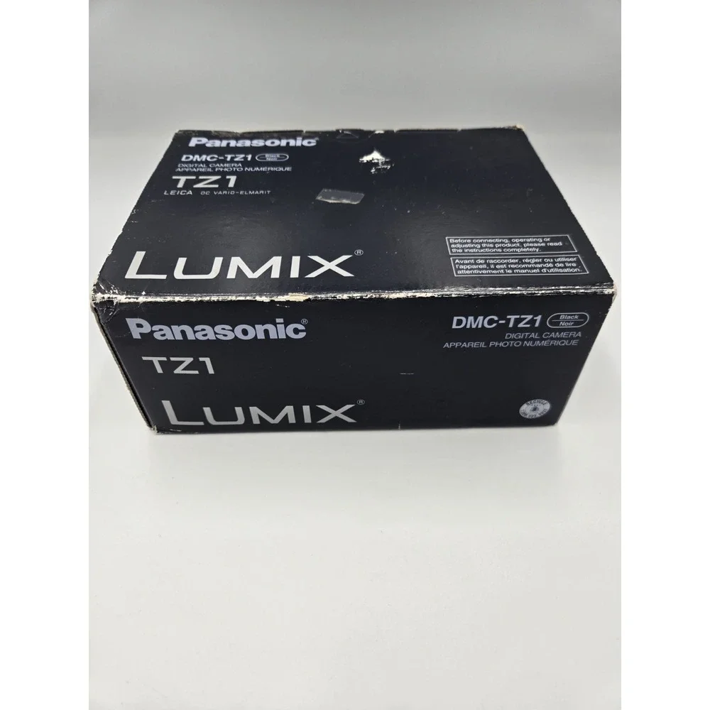 Camera Panasonic Digital Lumix DMC-TZ1 5.0MP Black Tested-Many Extras Works
